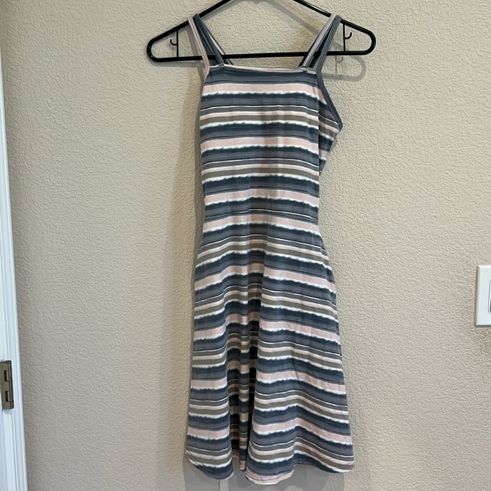 Pact Striped Tank Dress in Blue, Cream, Gray - Picture 3 of 11
